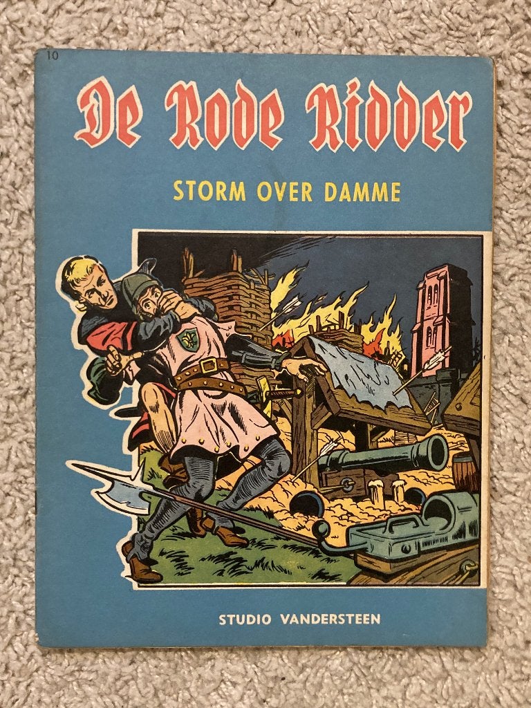 De Rode Ridder - Storm over Damme - Nr. 10 - 2e druk, 1962, Eén stripboek, Ophalen of Verzenden, Gelezen