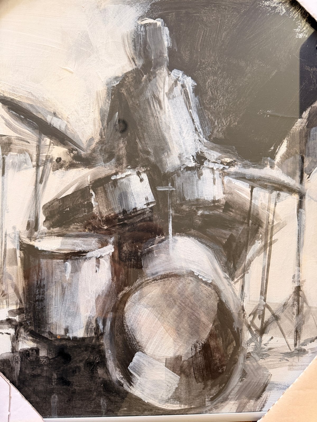 Hubertus (Hub) Croux - Schilderijen Jazzmuzikanten (2021), Ophalen of Verzenden, Gesigneerd, Overige materialen, Muziek