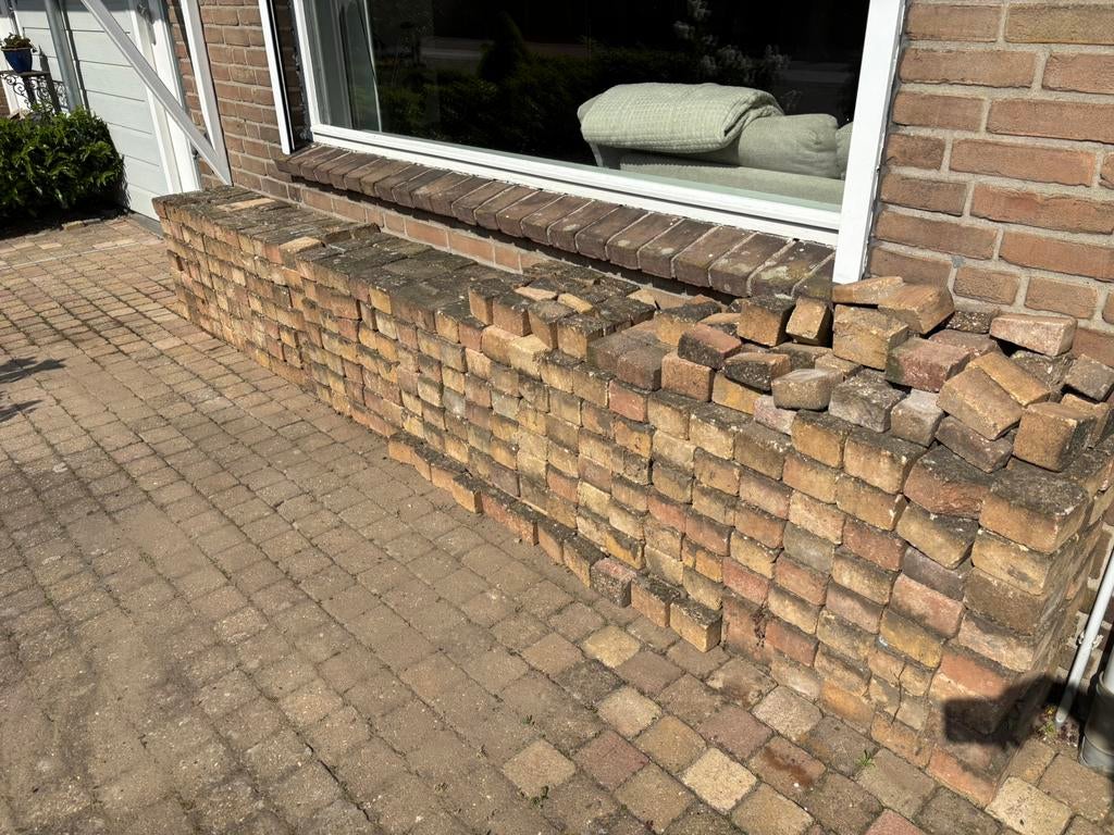 Tuintegels 10x10 cm voor circa 9 m2, Tuin en Terras, Gebruikt, Ophalen of Verzenden, Minder dan 5 m², Beton