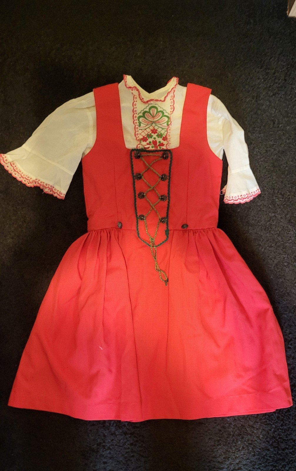 Traditionele Oostenrijkse Dirndl Jurk Maat 128, Meisje, Isola Erzeugnis, Ophalen of Verzenden, Zo goed als nieuw