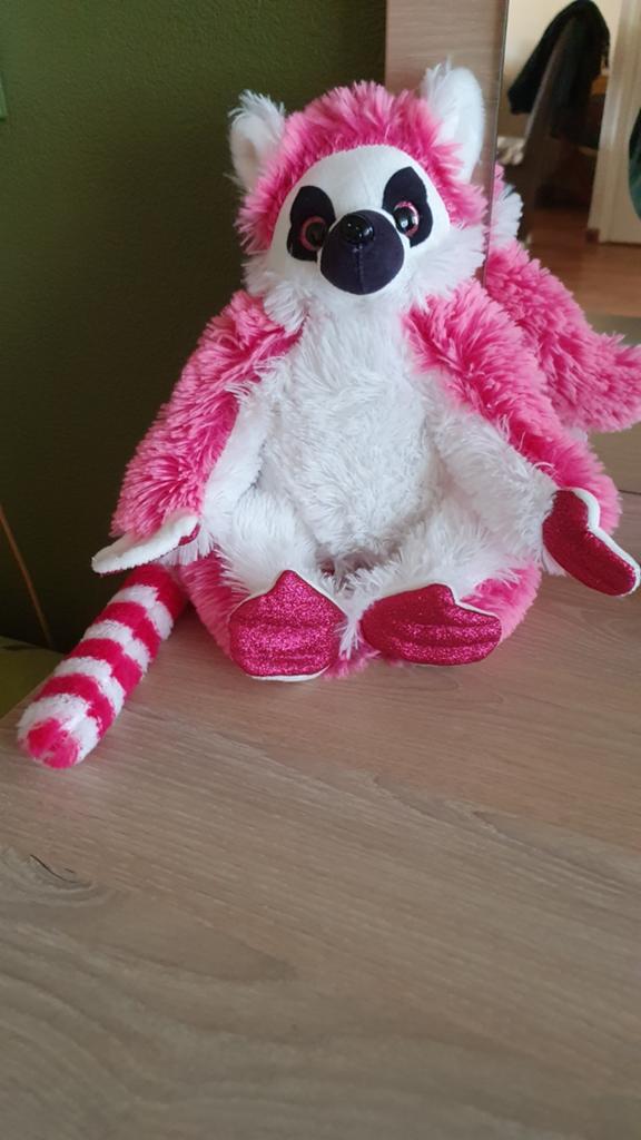 Wasbeer knuffel. Roze met glitters., Kinderen en Baby's, Speelgoed | Knuffels en Pluche, Ophalen of Verzenden, Zo goed als nieuw