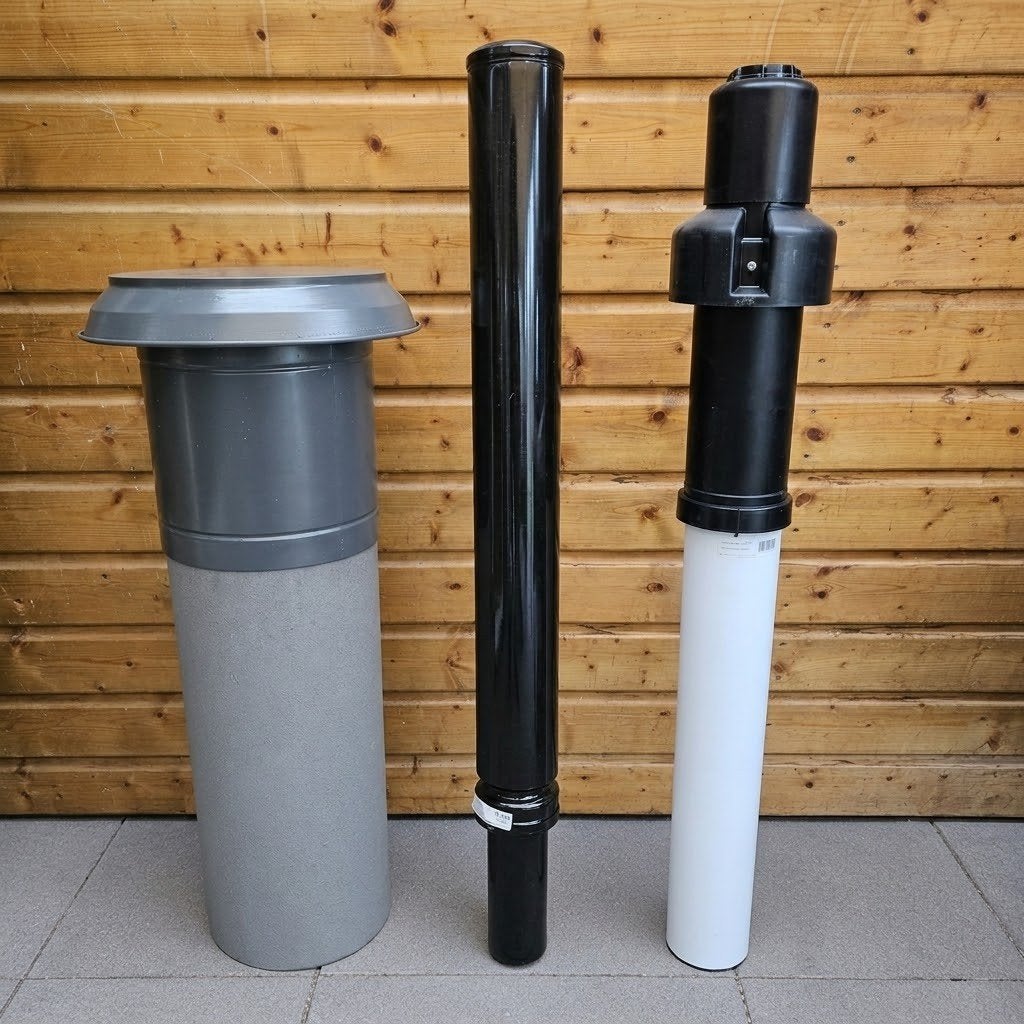 Rookgasafvoer / Dakdoorvoer – diverse uitvoeringen en maten, Doe-het-zelf en Verbouw, Buizen en Afvoer, Afvoer, Pvc, Nieuw, Ophalen of Verzenden