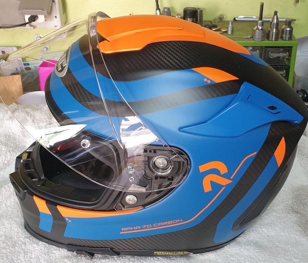 HJC RPHA 70 Carbon (Reple MC27SF) Maat L 58-59 cm. Als nieuw, Motoren, Kleding | Motorhelmen, HJC, Ophalen of Verzenden, Integraalhelm