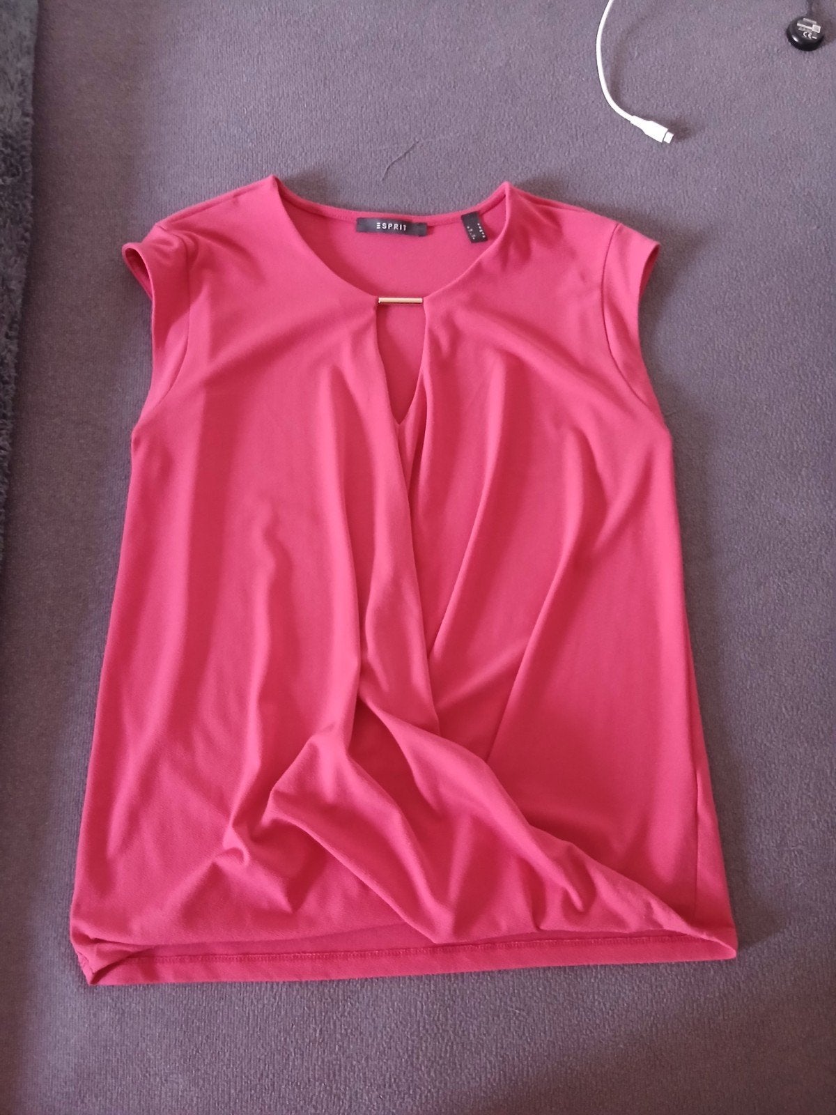 Esprit fuchsia top met korte mouw, maat M, Esprit, Ophalen, Zo goed als nieuw