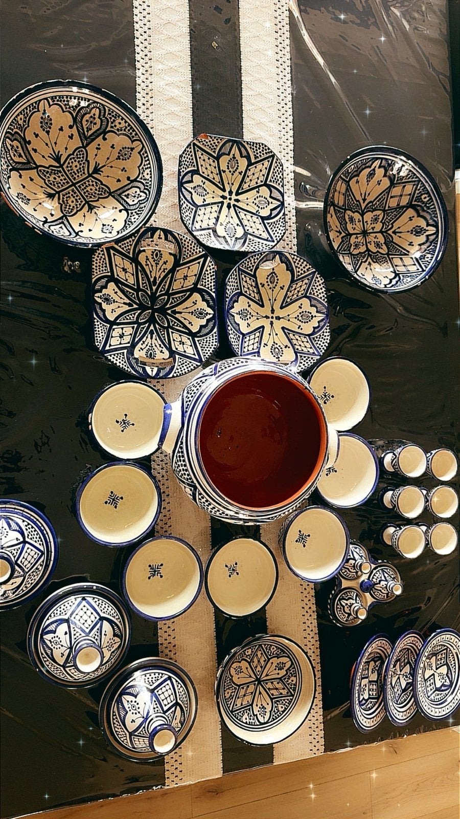 Prachtig Marokkaans handgemaakt servies, Verzenden