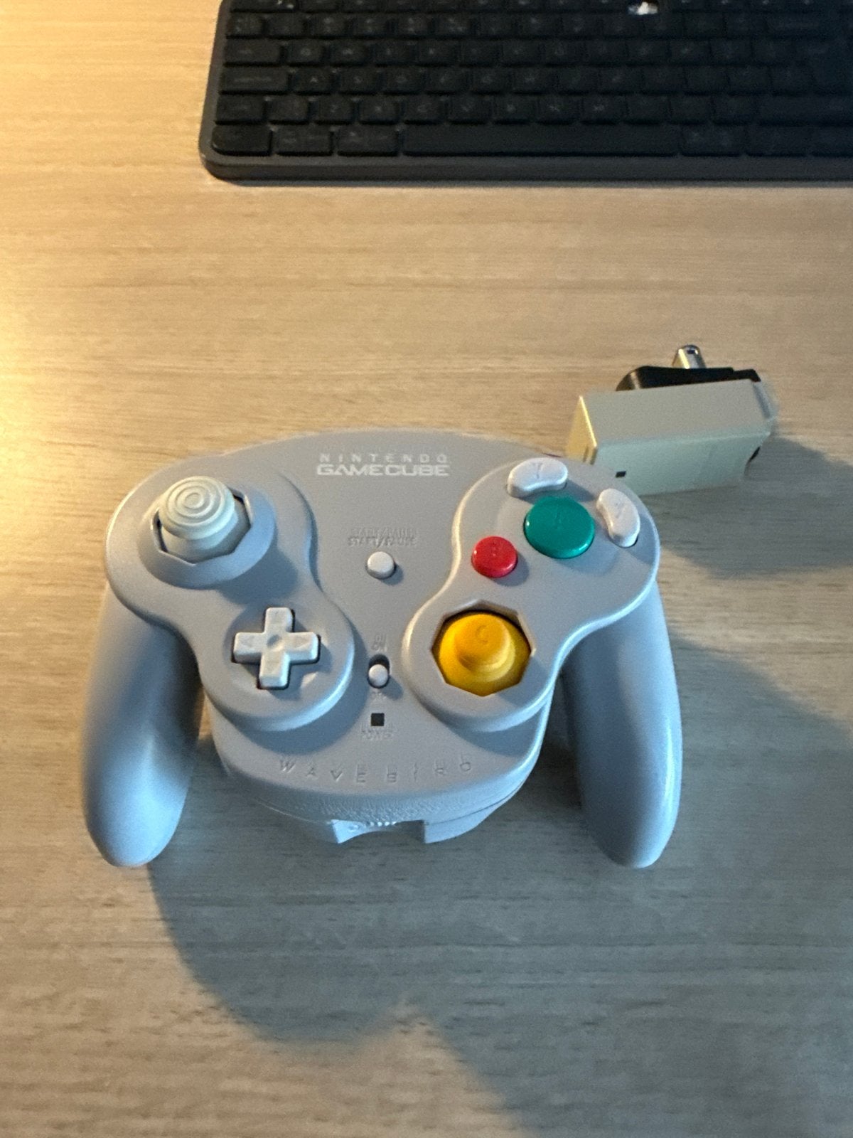 Nintendo GameCube WaveBird Controller - Draadloos, Ophalen of Verzenden, Gebruikt, Zilver, Met 1 controller