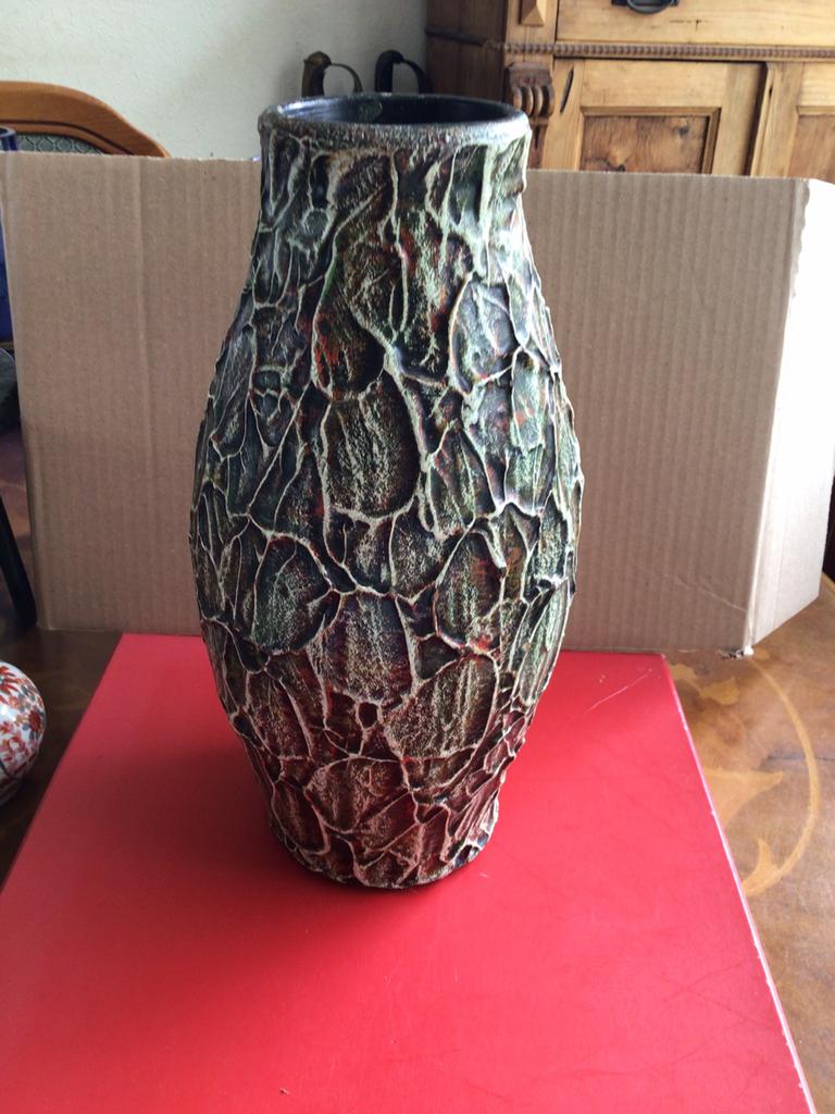 Mooie Btutalist vaas 29 cm hoog Vallauris keramiek Frans., Antiek en Kunst, Antiek | Vazen, Ophalen of Verzenden