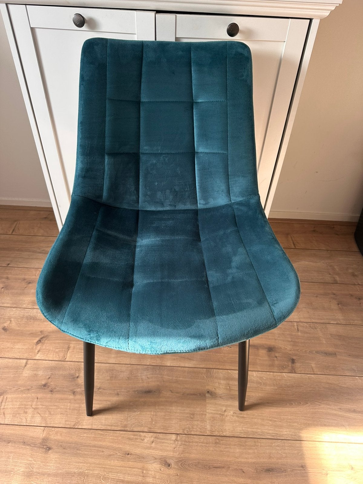 Set van 4 turquoise stoelen, Ophalen, Gebruikt, Overige kleuren, Vier