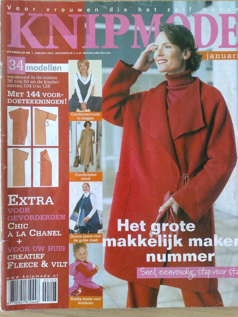 11 x Knipmode uit jaargang 2003, Hobby en Vrije tijd, Verzenden, Zo goed als nieuw, Vrouw, Knipmode