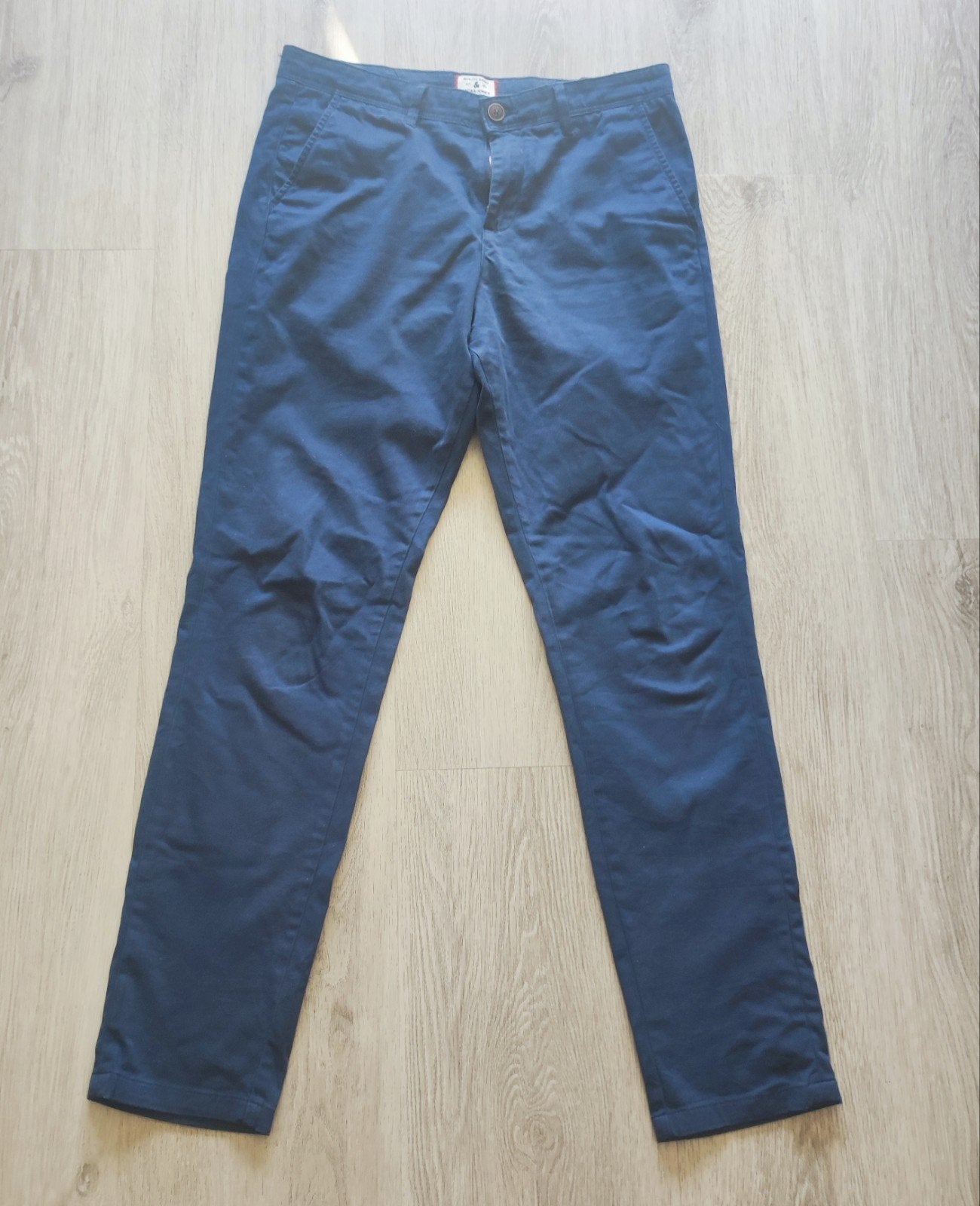 Jack & Jones heren katoenen broek marineblauw 32/32, Overige maten, Zo goed als nieuw, Jack & Jones, Verzenden