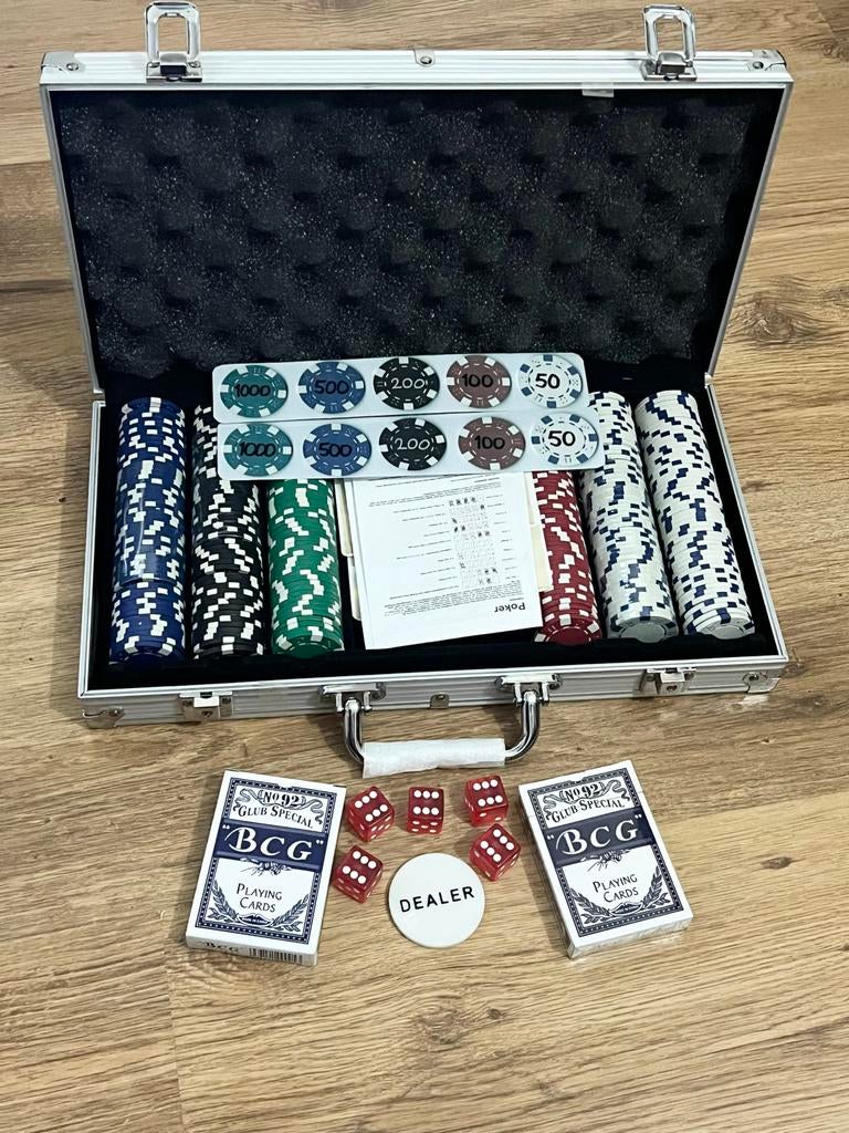 Professionele Pokerset met Koffer - Compleet, Drie of vier spelers, Ophalen of Verzenden, Gebruikt