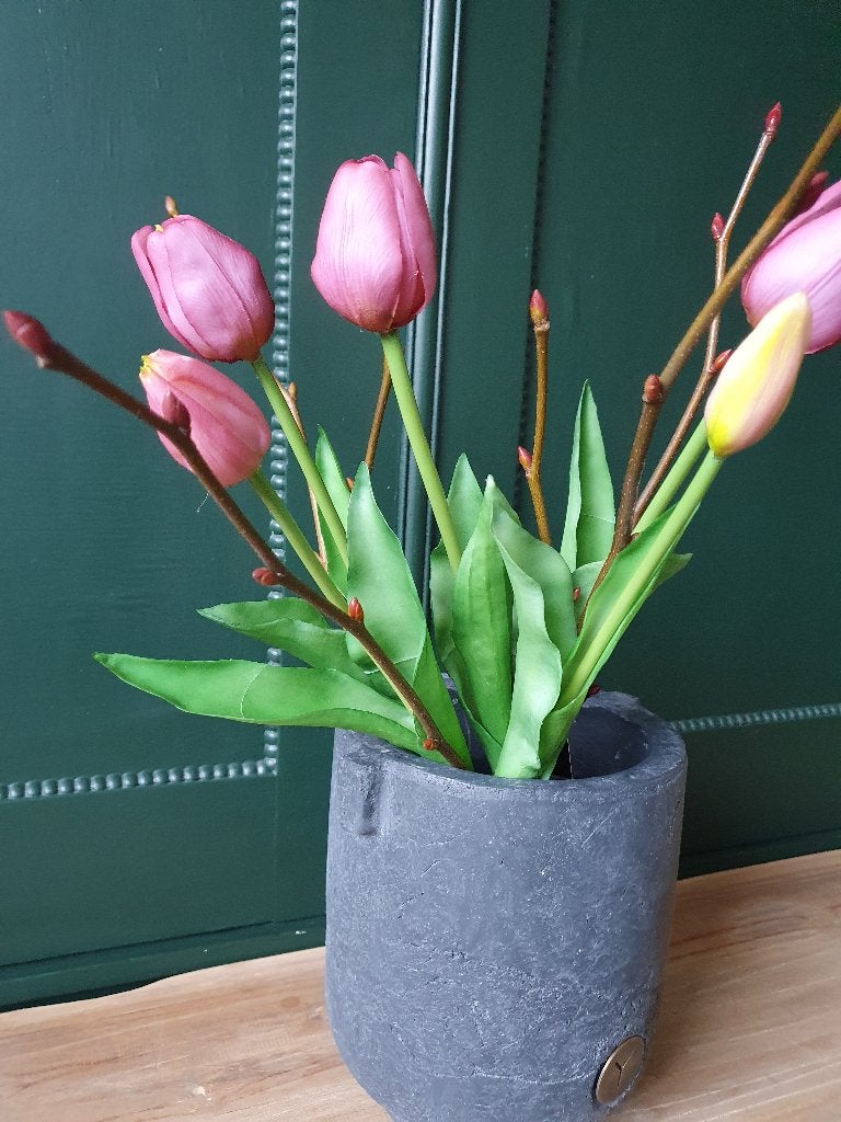 Kunst tulpen lila Real touch, Huis en Inrichting, *, *, Ophalen of Verzenden, *
