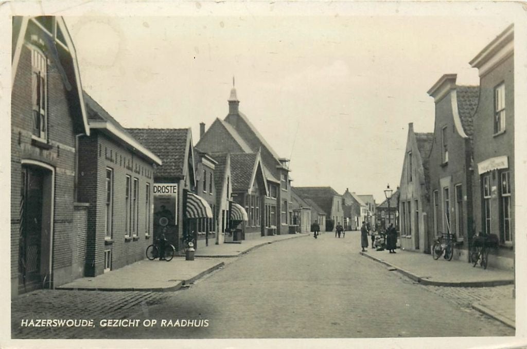 701-006-029 Hazerswoude Raadhuis, Verzamelen, Ansichtkaarten | Nederland, Verzenden, Voor 1920, Zuid-Holland