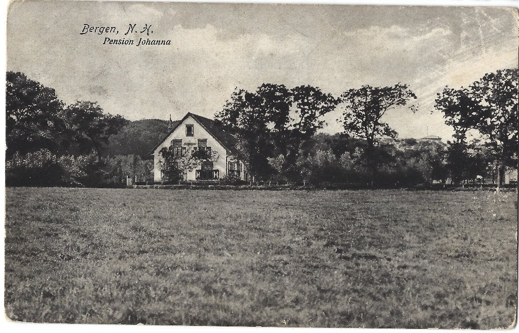 Bergen, Pension Johanna, Verzenden, 1920 tot 1940, Gelopen, Noord-Holland