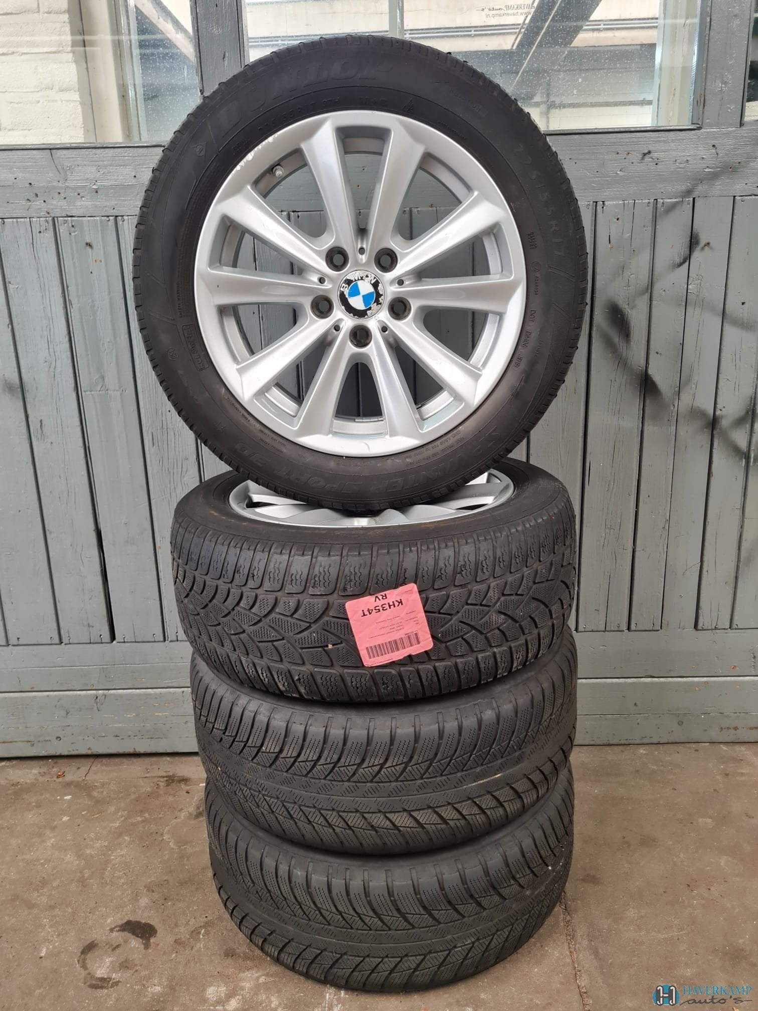 BMW 5 serie winterset 225 55 17 origineel, Auto-onderdelen, Banden en Velgen, Ophalen, Gebruikt, -, -