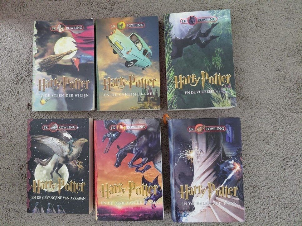 Harry Potter Boekenreeks - Deel 1 t/m 6, Boeken, Ophalen of Verzenden, Gelezen, J.K. Rowling