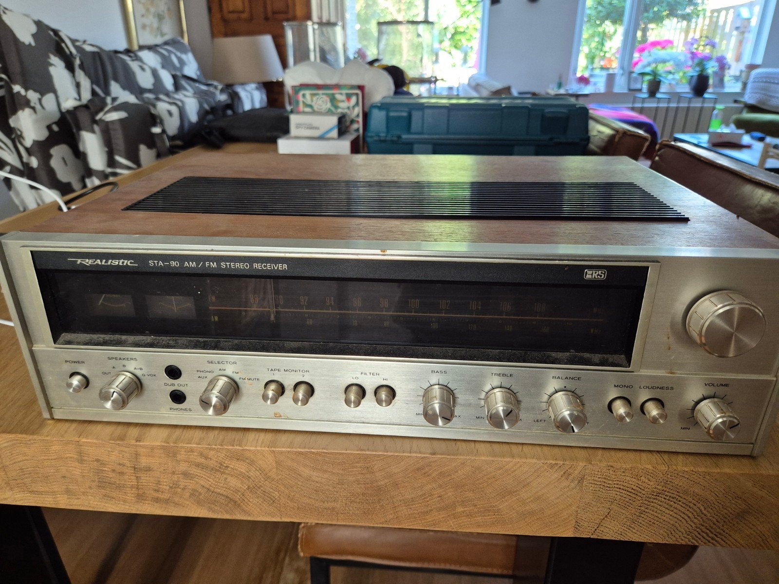 Realistic STA-90 AM/FM Stereo Receiver - Vintage Hifi, Audio, Tv en Foto, Ophalen
