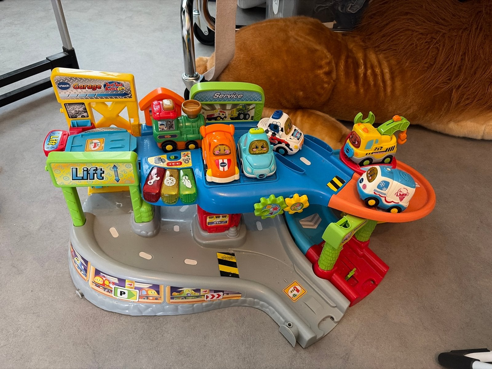 VTech Toet Toet Auto's Garage met 6 voertuigen, Ophalen, Gebruikt
