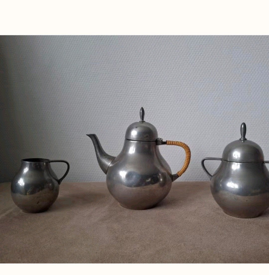 Chris van der Hoef Gero-Zinn Art Deco theeset, Ophalen of Verzenden