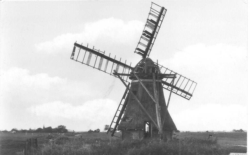 Oude Ansichtkaart Dronrijp "De Noorderpolder" Molen, Ophalen of Verzenden, 1960 tot 1980, Gelopen, Friesland
