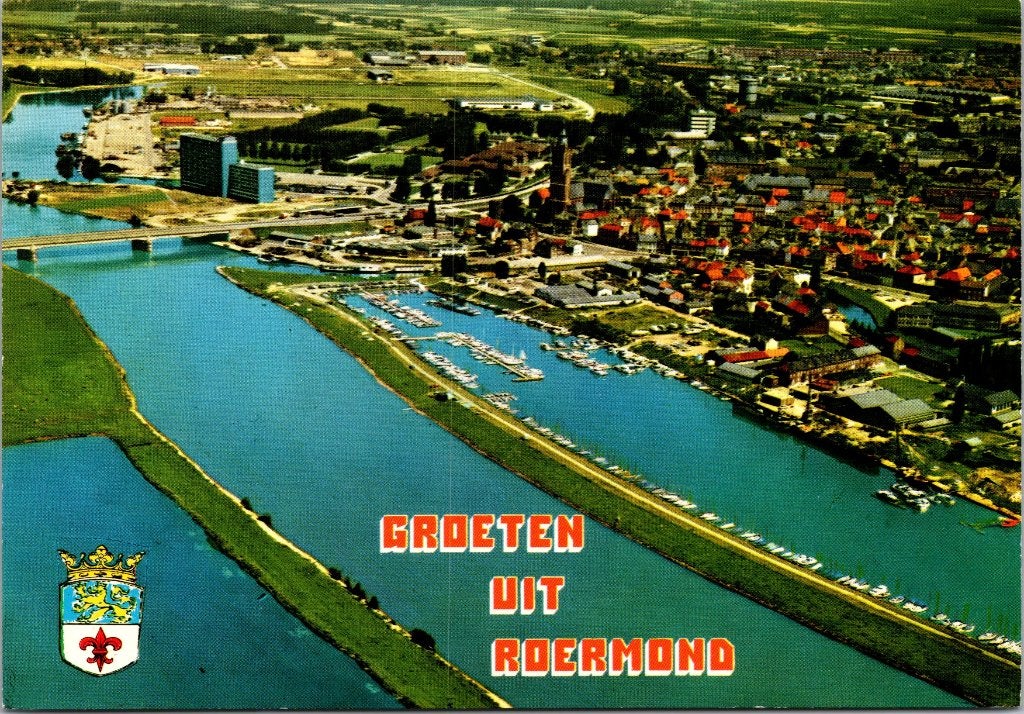 Roermond - 12 oude ansichtkaarten, Verzamelen, Ansichtkaarten | Nederland, Verzenden, 1960 tot 1980, Gelopen, Limburg