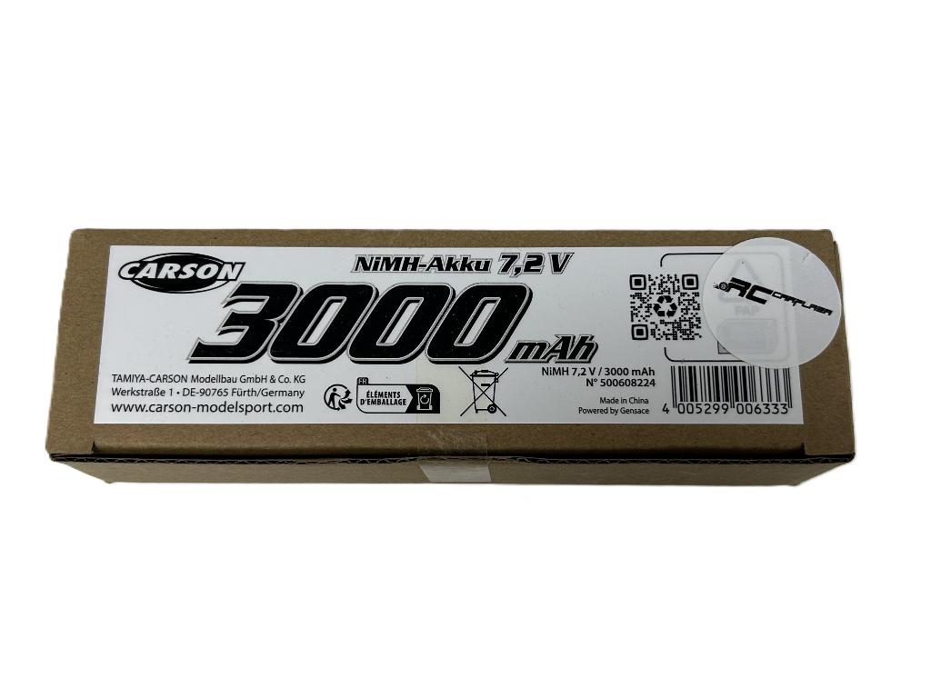 Carson 608224 7,2V/3000mAh NiMH Race Accu Tamiya, Ophalen of Verzenden, Nieuw, Onderdeel