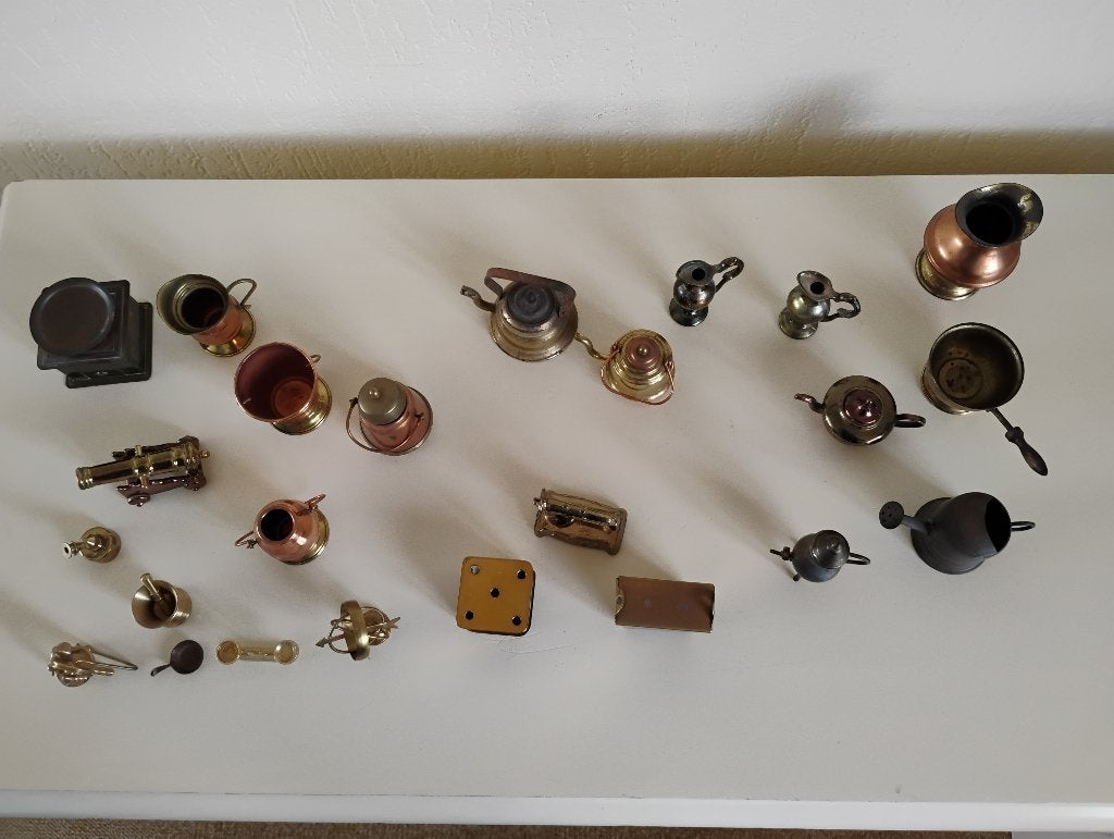 Diverse miniaturen van koper per stuk te koop letterbak, Antiek en Kunst, Ophalen of Verzenden, Koper