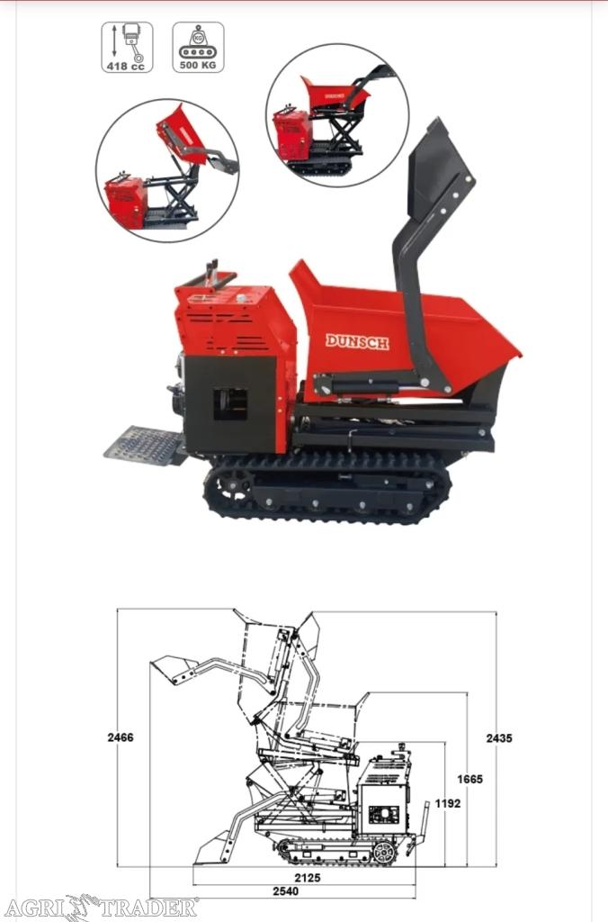 Dunsch Minidumper Diesel, Dunsch, Info@mauritsvandenhoek.nl, Ophalen of Verzenden, Industrieweg 13b