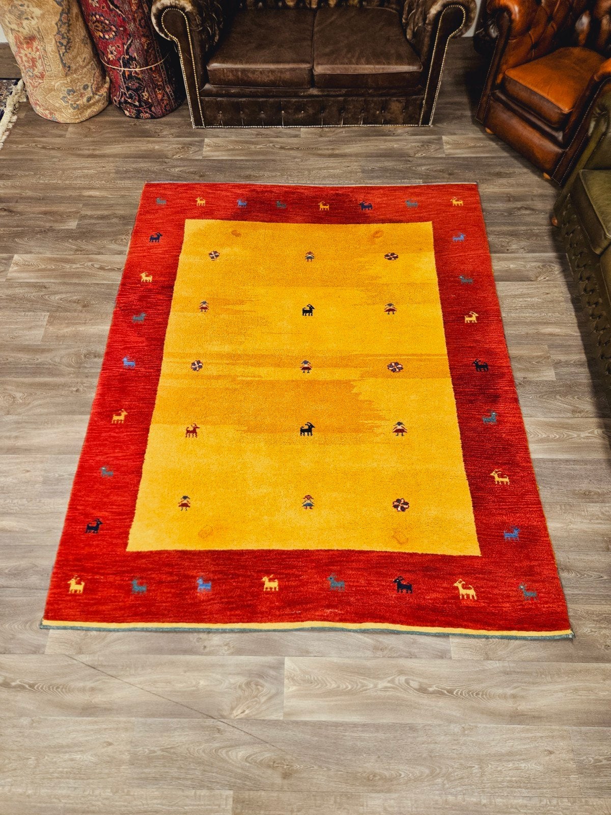 Perzisch Handgeknoopt Gabbeh Tapijt. Zware kwaliteit!, Huis en Inrichting, Stoffering | Tapijten en Kleden, 200 cm of meer, Ophalen of Verzenden