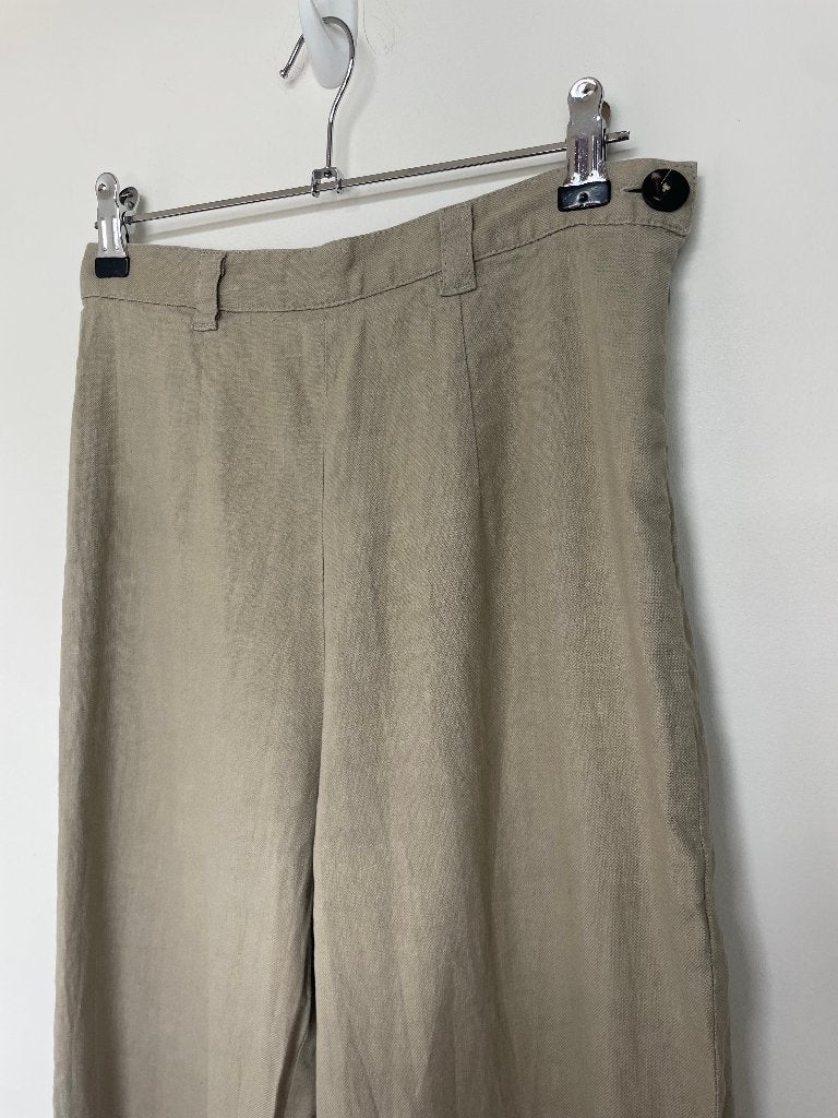 Hundhund pantalon broek 34 linnen beige rechtvallend, HundHund, Beige, Ophalen of Verzenden, Shape of Things GmbH
