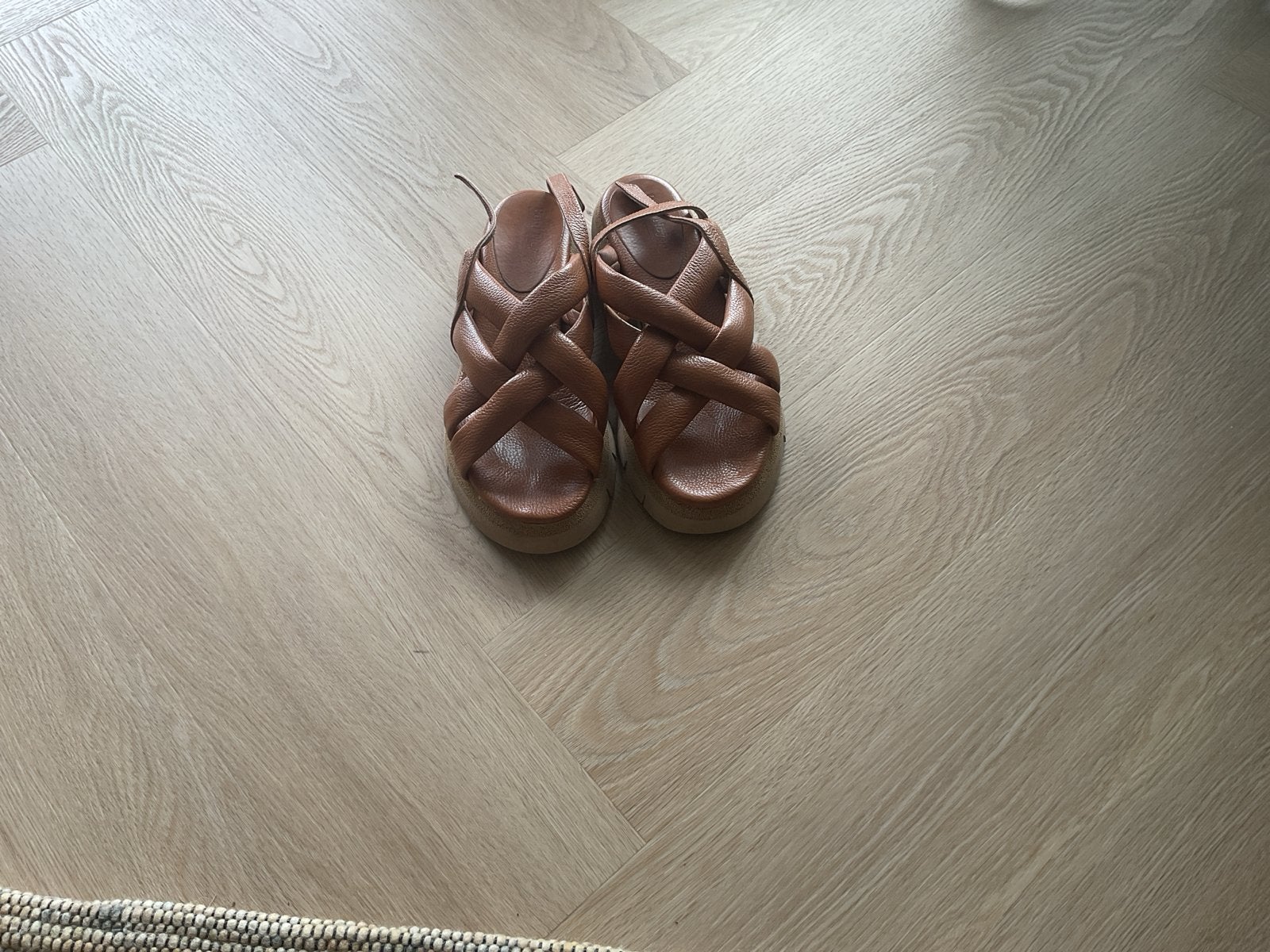 Paul Noyen Cognackleurige Leren Sandalen Maat 40.5, Kleding | Dames, Schoenen, Ophalen of Verzenden, Zo goed als nieuw, Bruin