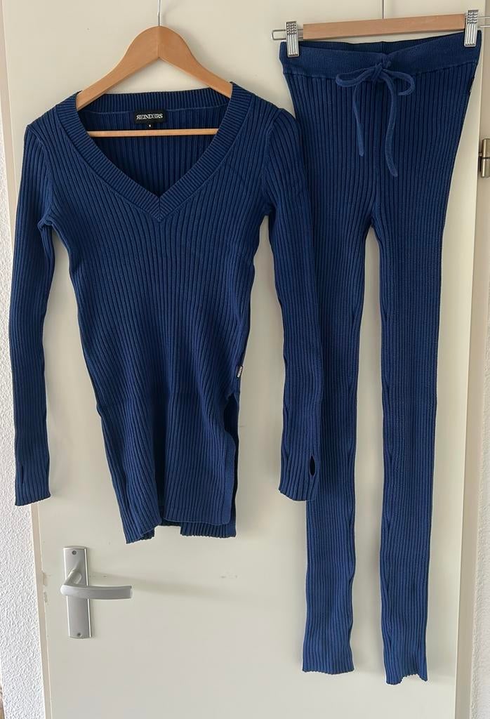 Reinders rib lounge set met duimgaten blauw S, Ophalen of Verzenden, Gedragen