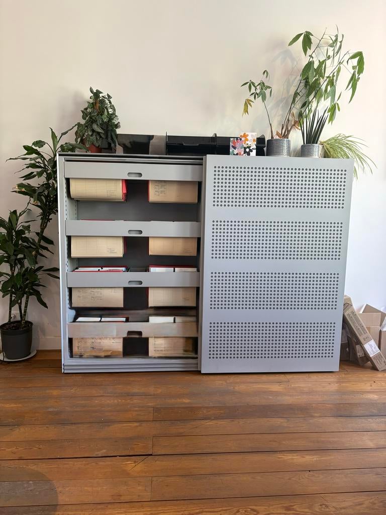 Lensvelt archiefkast met schuifdeuren, Huis en Inrichting, Ophalen, Gebruikt, Meerdere deuren, 200 cm of meer