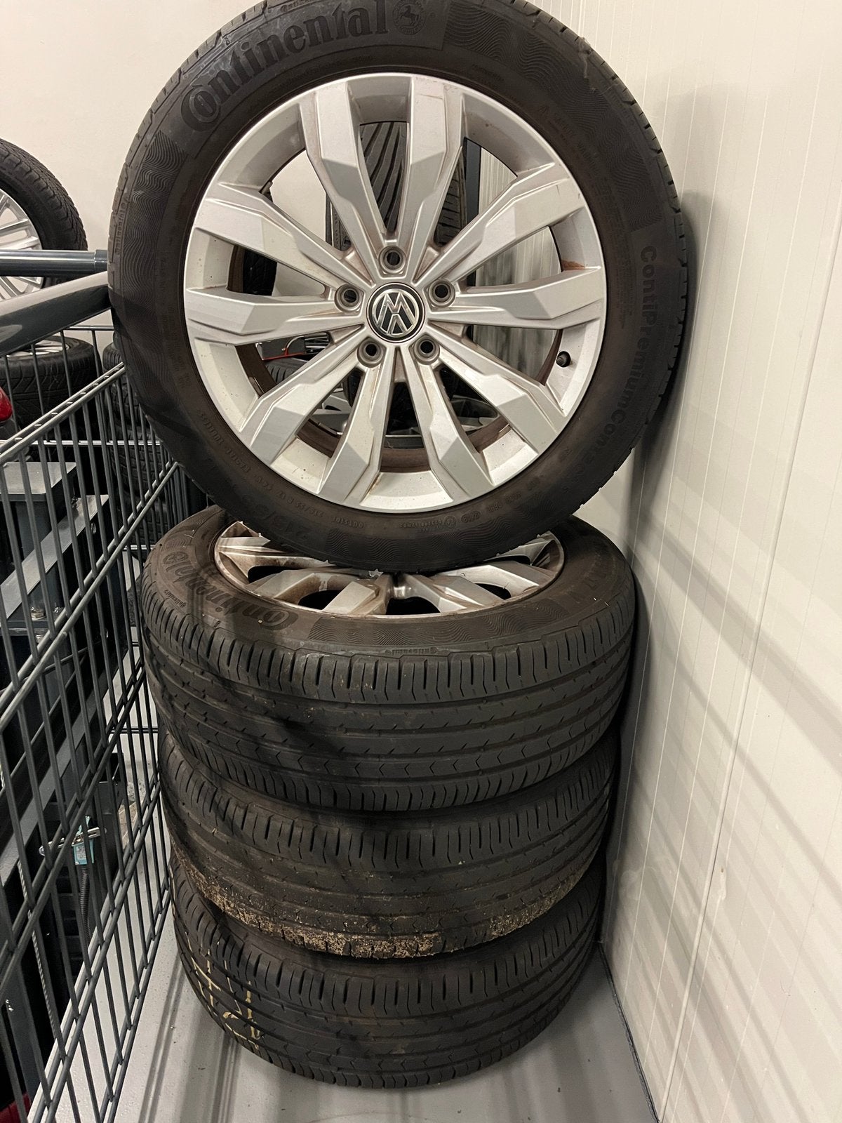 Originele Volkswagen T-Roc Velgen/Zomerbanden – 215/55 R17, Ophalen, 215 mm, Banden en Velgen, 17 inch