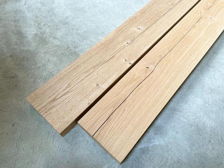 Rustiek eiken planken - Duo Verlijmd - 40 mm - Div. lengtes, Doe-het-zelf en Verbouw, 25 tot 50 mm, Eiken, Nieuw, Ophalen of Verzenden
