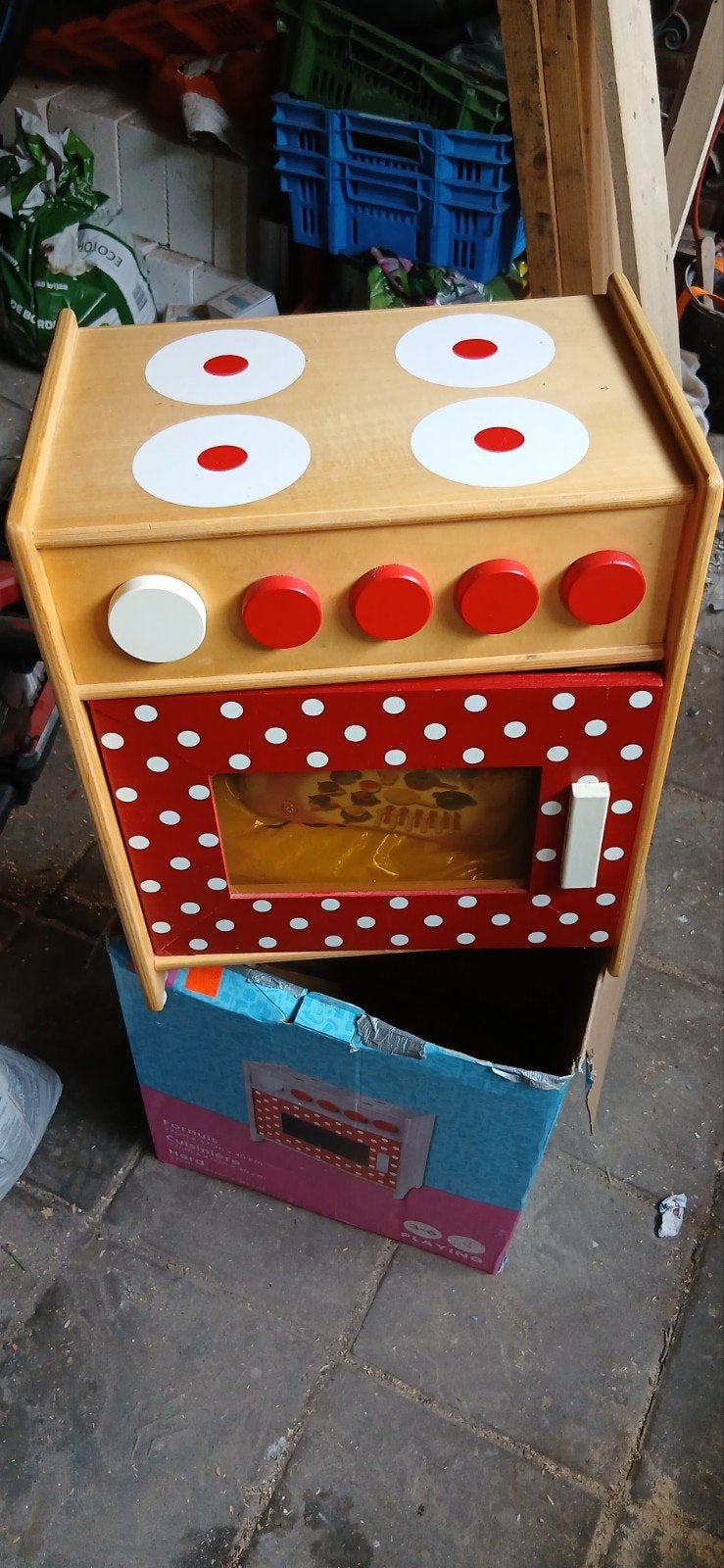 houten kinder keuken, Ophalen of Verzenden, Zo goed als nieuw