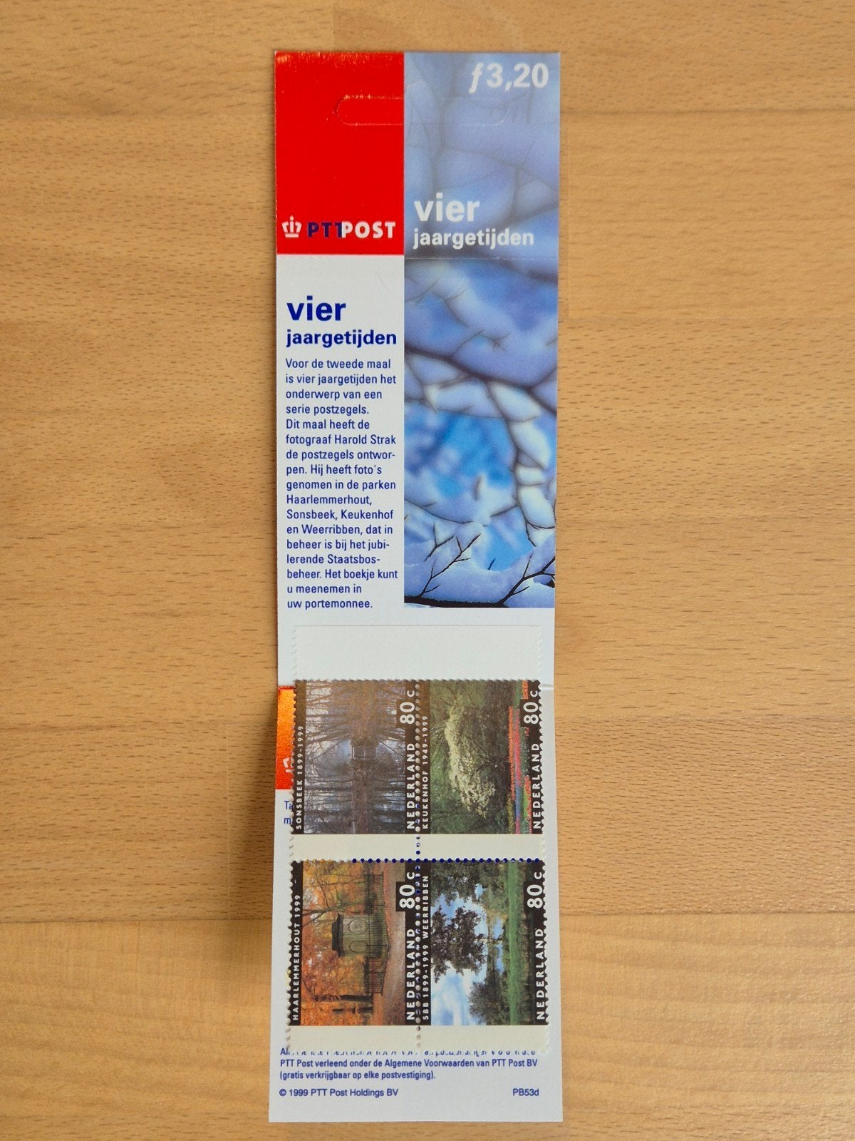 Nederland 1999 postzegelboekje PB 53d, Ophalen of Verzenden, Na 1940, Postfris