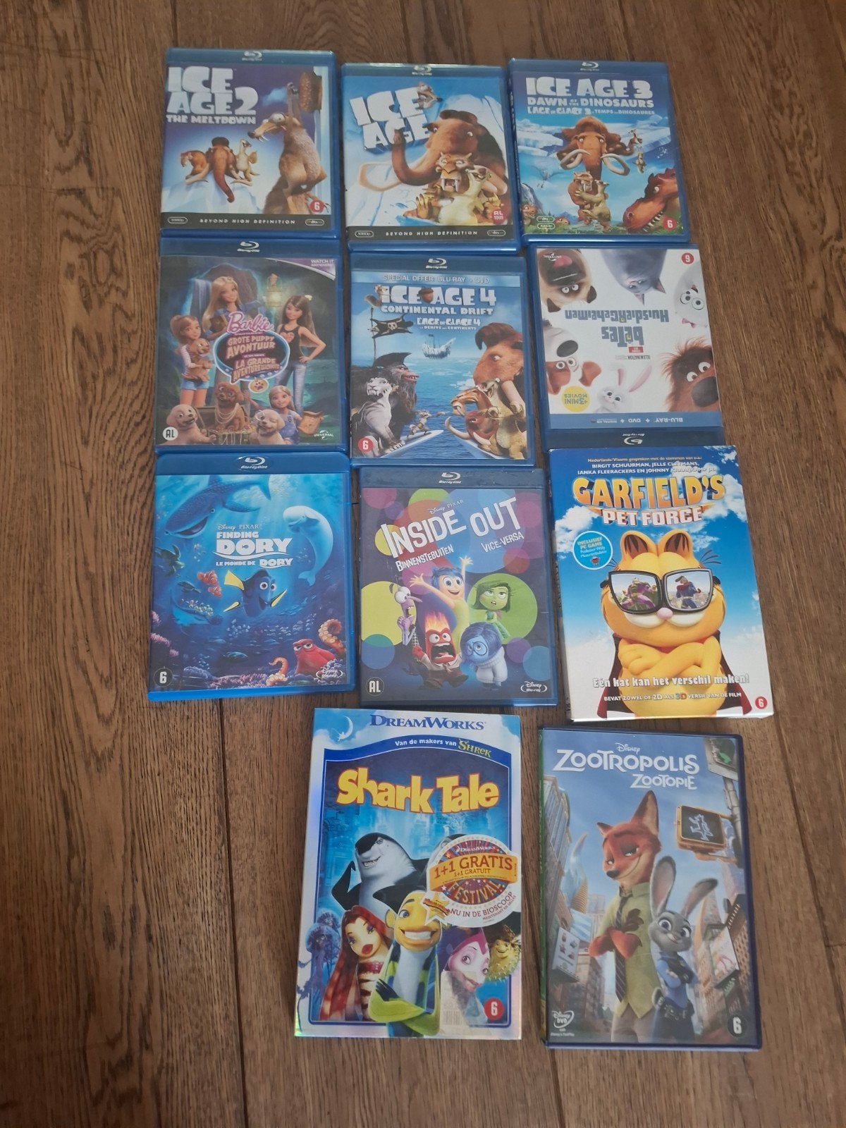 Grote collectie Blu-ray kinderfilms (12 stuks), Ophalen, Avontuur, Alle leeftijden, Zo goed als nieuw