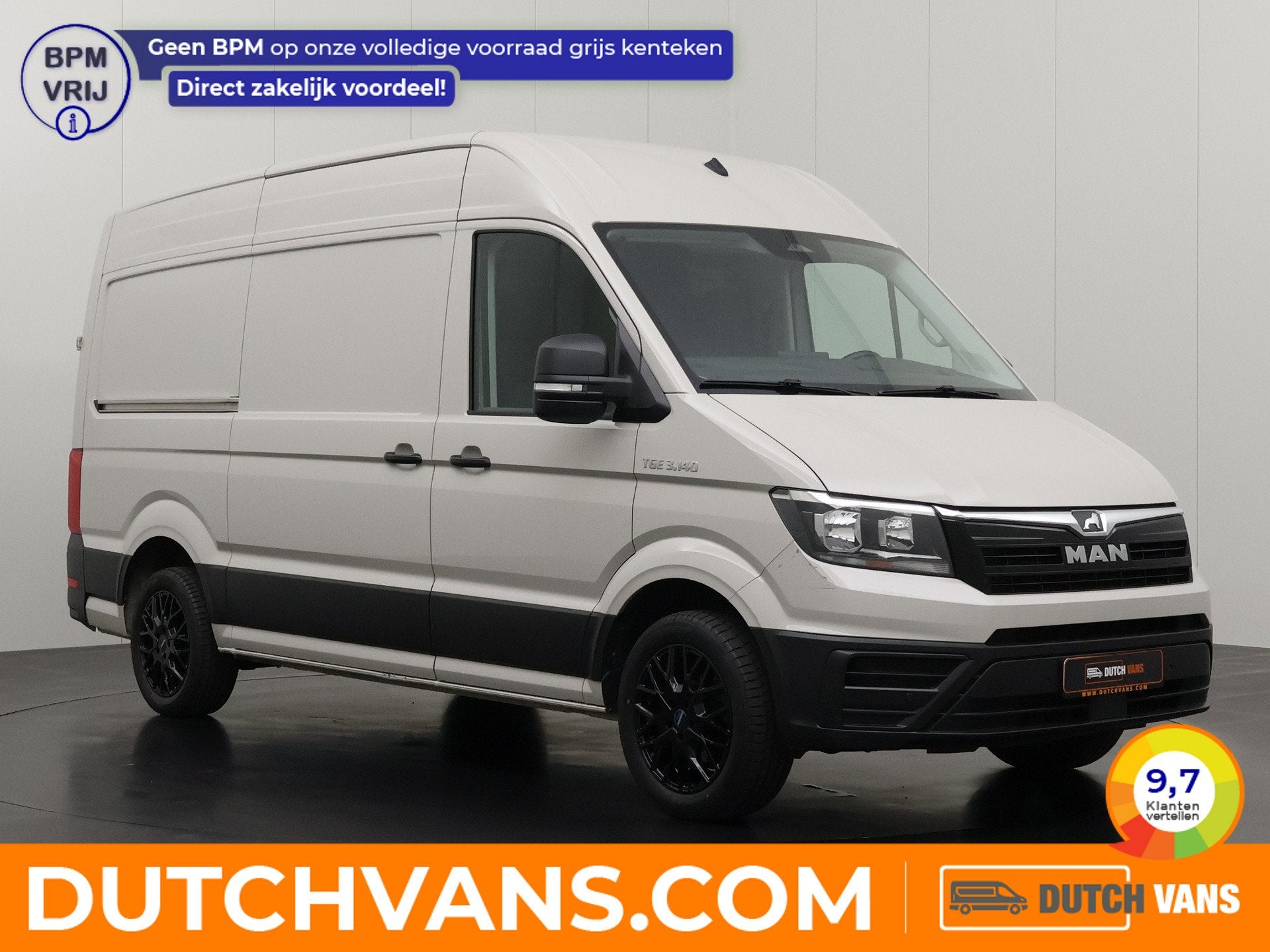MAN TGE 2.0TDi 140PK Automaat L3H3 | Model 2025 | Digital Co, Auto's, Stof, Gebruikt, 4 cilinders, Wit