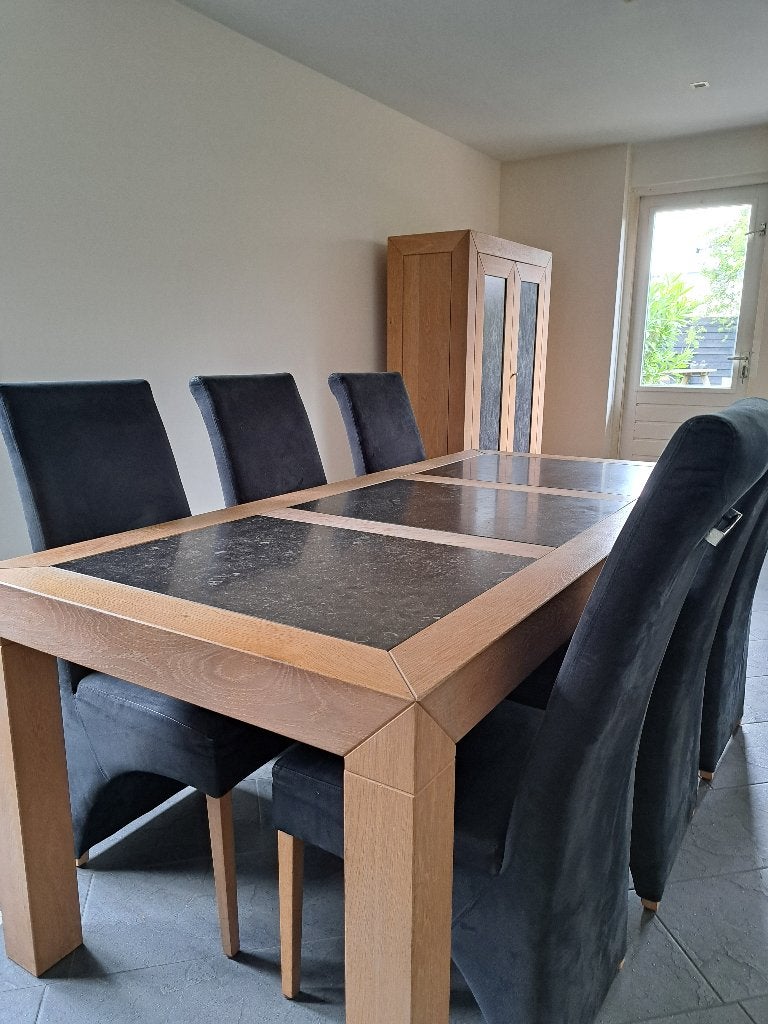 eettafel stoelen luxe zwart, Huis en Inrichting, Stoelen, Ophalen, Gebruikt, Zwart, Luxe
