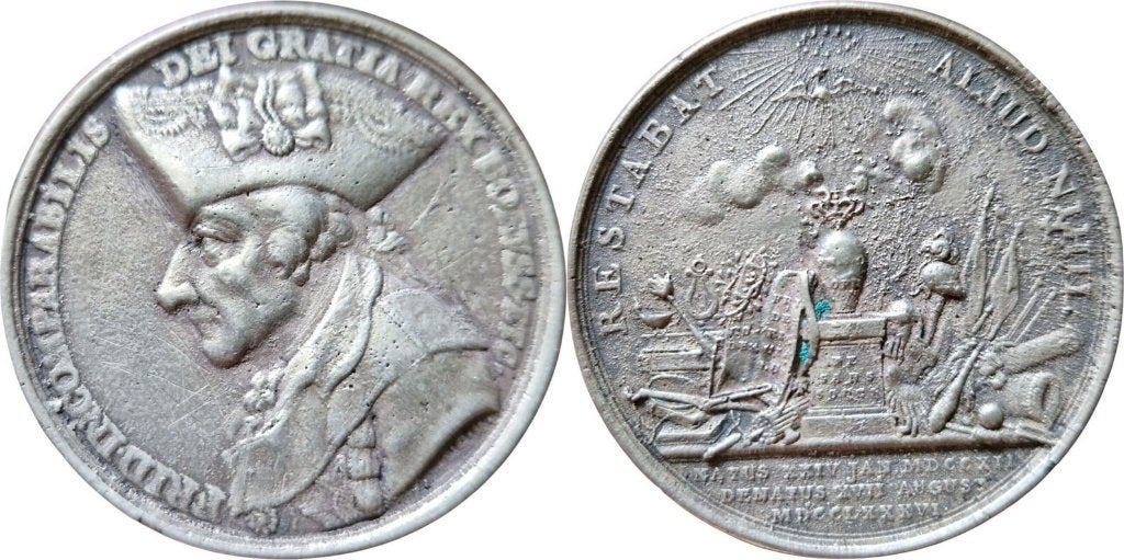 Penning 1786, Pruisen, dood Frederik de Grote, Ophalen of Verzenden, Overige materialen, Buitenland