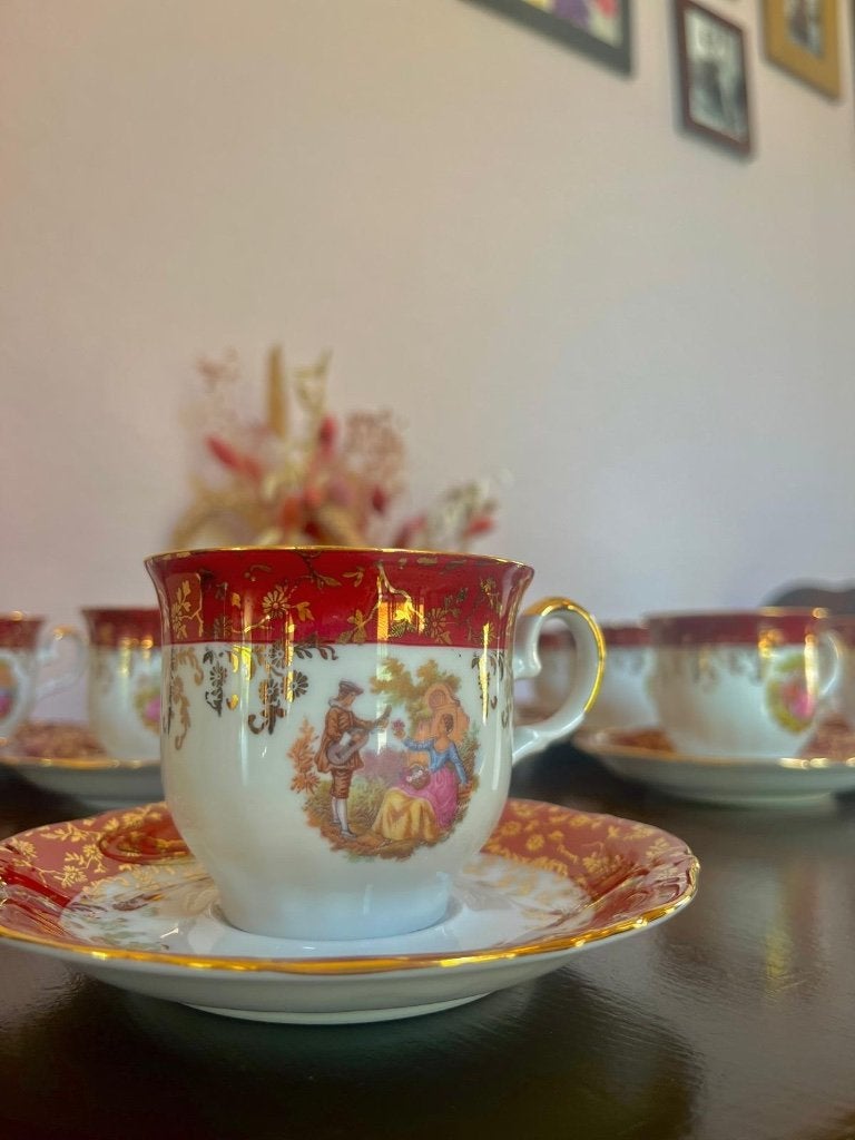 12x HK Bavaria Bavaria Germany 24 Karat Gold, Antiek en Kunst, Antiek | Servies compleet, Ophalen