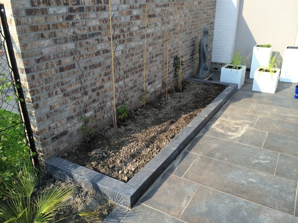 hardsteen stapelblokken strak 12x12x50 cm actie, Tuin en Terras, Bielzen en Borders, Biels, Nieuw, Ophalen of Verzenden, Natuursteen