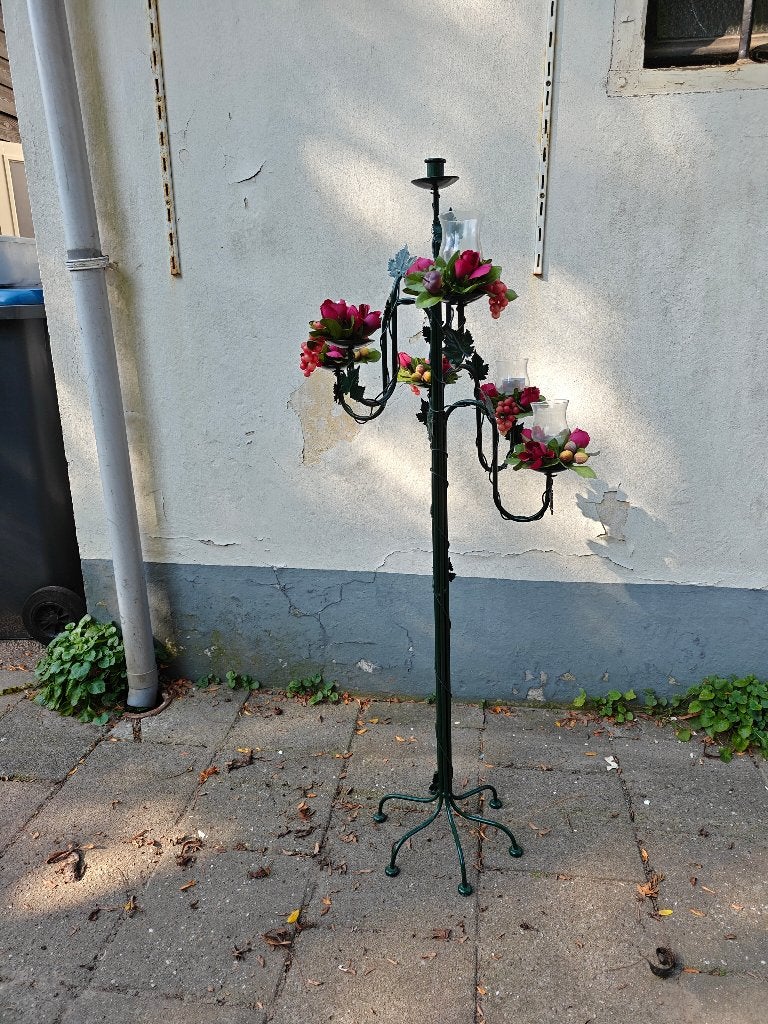 metalen kandelaar, Ophalen, Gebruikt, Onbekend, Onbekend