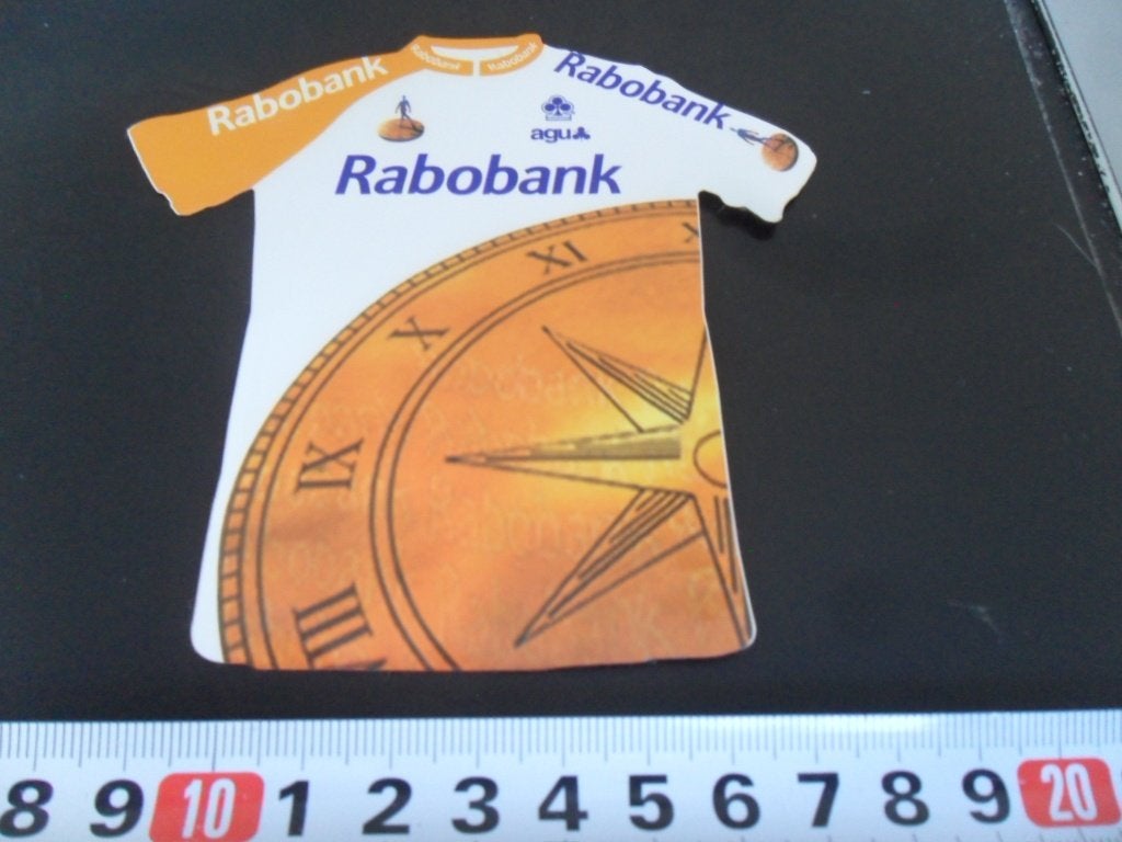 sticker Wielershirt RABOBANK AGU   Fiets, Ophalen of Verzenden, Zo goed als nieuw