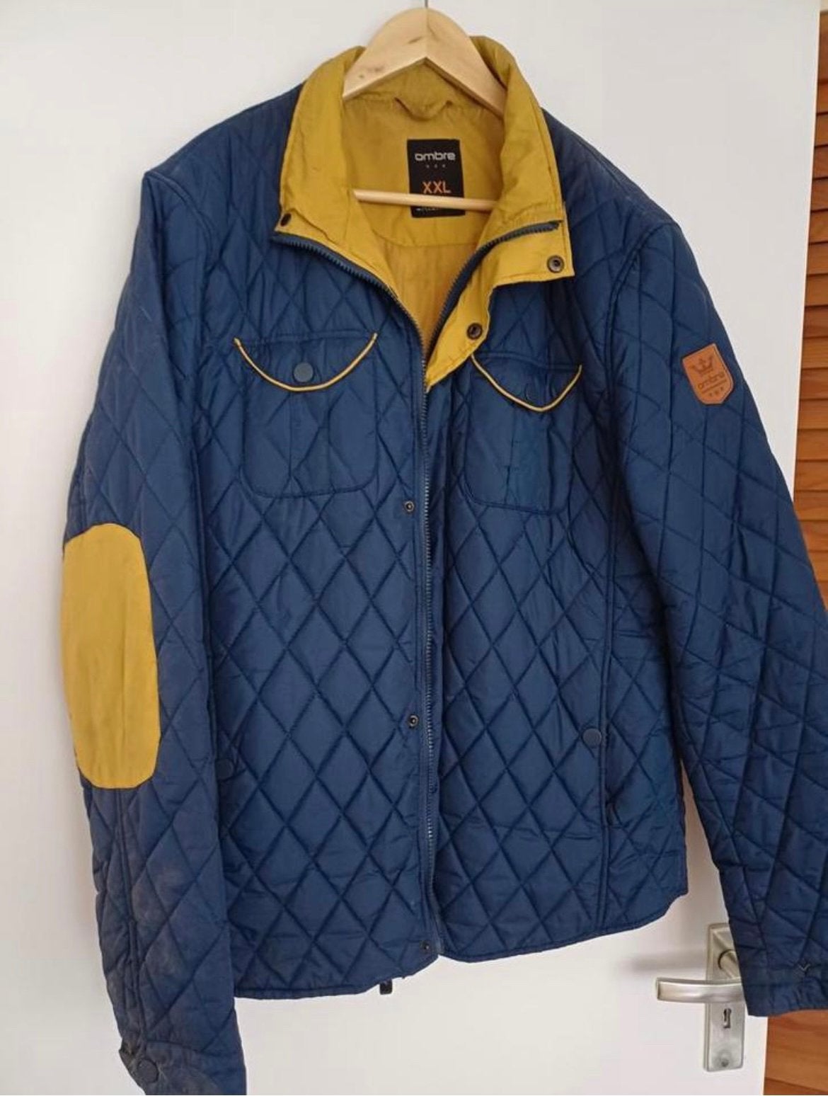 Heren tussen jas blauw herenjas herfst maat L, Ophalen of Verzenden, Zo goed als nieuw, Maat 52/54 (L), Blauw