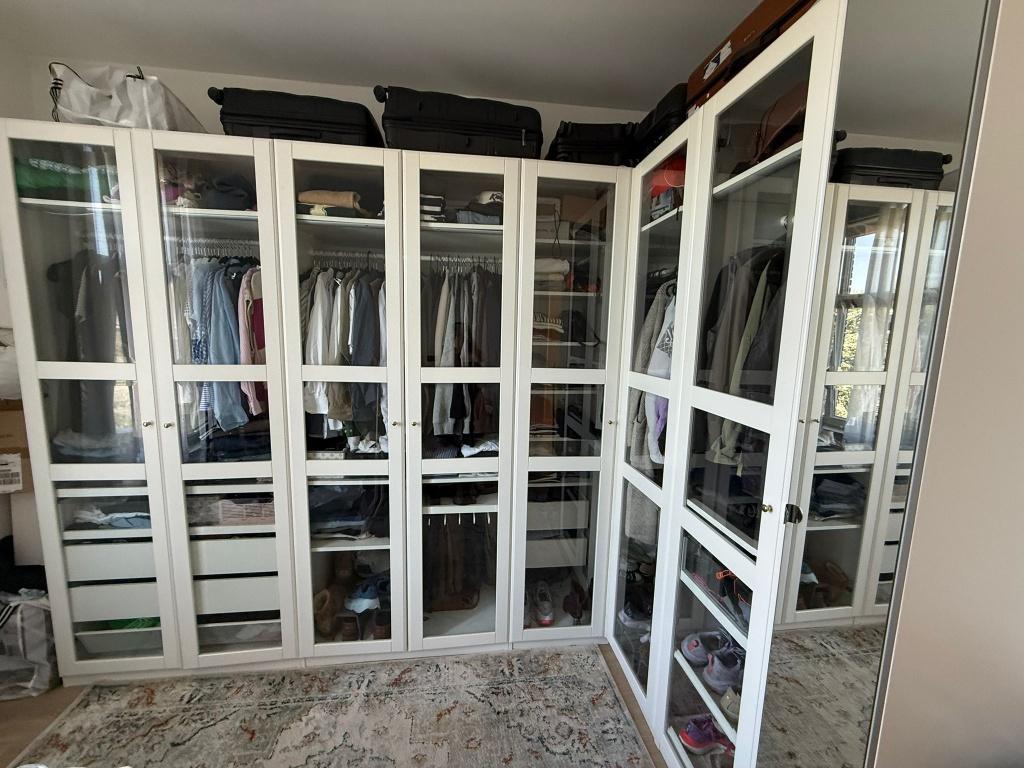 Ruim 4 meter pax kast, spiegel en glazen deuren 236CM hoog, Zo goed als nieuw, 200 cm of meer, 50 tot 75 cm, Ophalen
