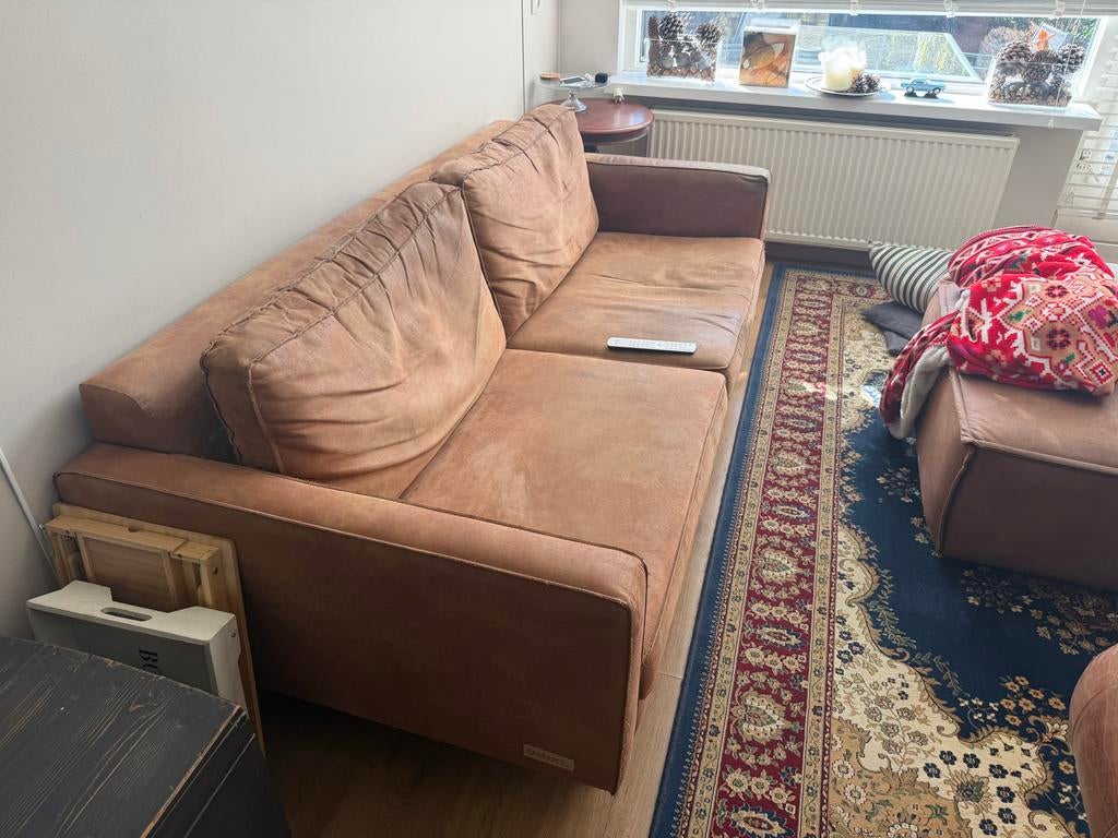 UMIX bank - Comfortabele bruine tweezitsbank, Gebruikt, Tweepersoons, 75 tot 100 cm, Ophalen of Verzenden