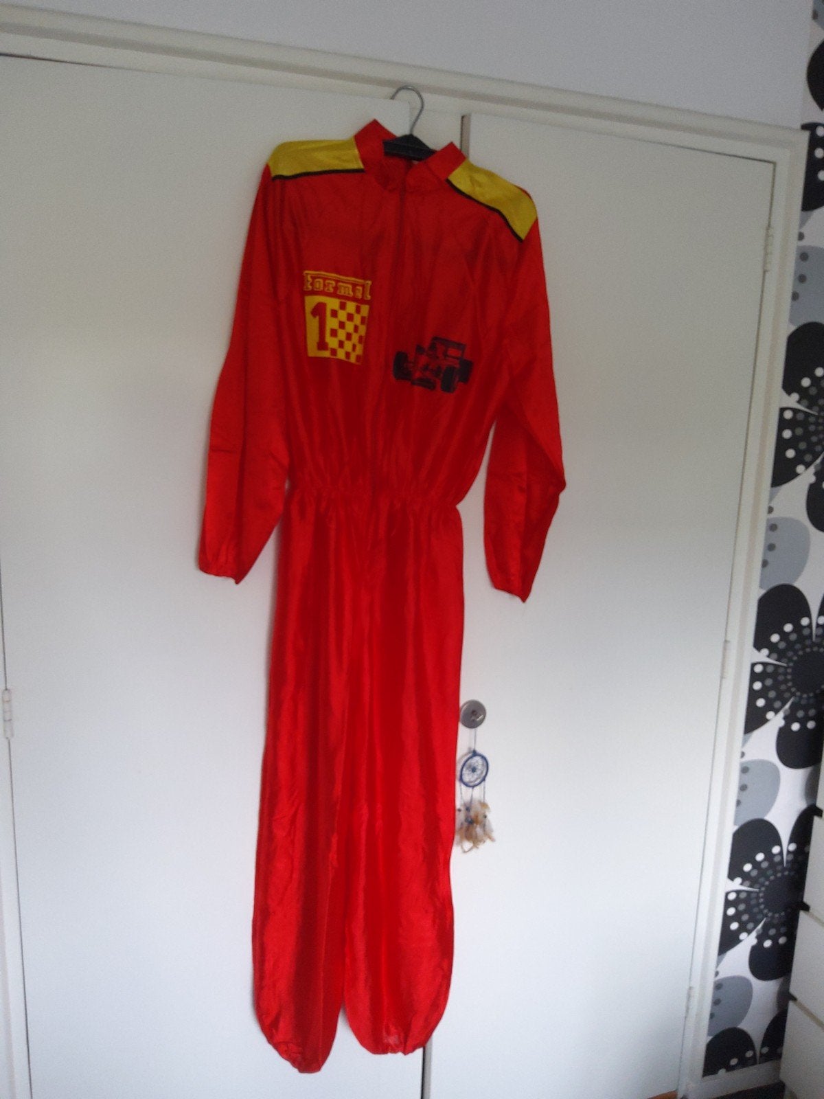Rood Formule 1 Race Overall & Blauwe Tuinbroek, Maat 38/40 (M), Carnaval, Ophalen of Verzenden, Onbekend