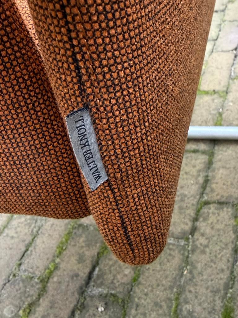Twee vintage Walter Knoll stoelen met stoffen bekleding, Huis en Inrichting, Stoelen, Gebruikt, Twee, Overige kleuren, Ophalen of Verzenden